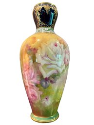 Antique Royal Bonn Hand Painted  Porcelain Vase. 12' Tall