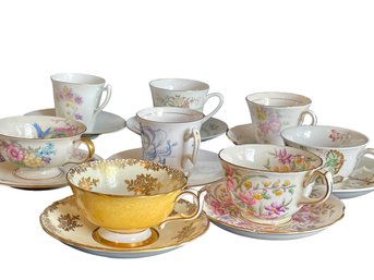 Collection Of Fine Porcelain Tea Cups And Saucers