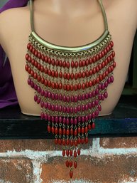 Beautiful Vintage Beaded Statement Necklace