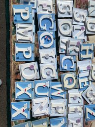 38 Nursery Or Craft Letters In White