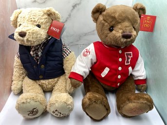 2 Brand New NWT FAO Schwarz Teddy Bears