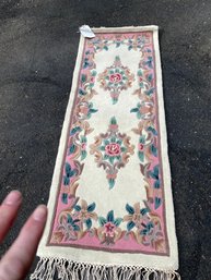 Brand New 2ft X 4ft White Floral Wool Carpet By Royal Carpet #2