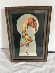 Vintage Framed Elvgren Print