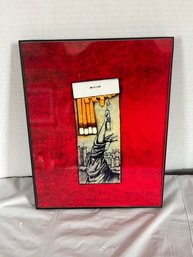 Signed & Framed Art - Statue Of Liberty Matchbook