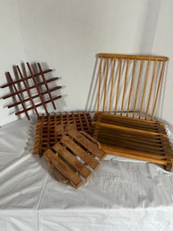 Lot Of Assorted Vintage Wooden Trivets