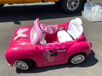 Childs Size Mini Mouse Pink Car - No Battery