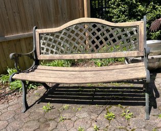 Vintage Outdoor Cast Iron Bench