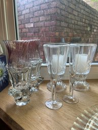 Lot Of Crystal Candle Holders