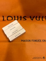 Large Louis Vuitton Shopping Bag & 4 LV Perfume Samples