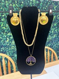 Tree Of Life Necklace With Amethyst Beads Plus More