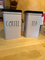 Brand New Rae Dunn Coffee & Tea Cans