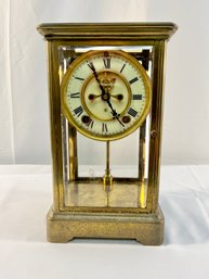 Antique Brass Mantel Clock