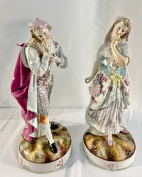 Antique Pair Of European Couple - Ceramic