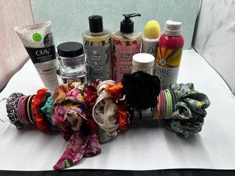 Beauty Products And A Whole Lot Of Hair Ties