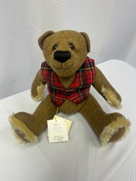 Handcrafted Harris Tweed Teddy Bear From The Outer Hebrides Of Scotland