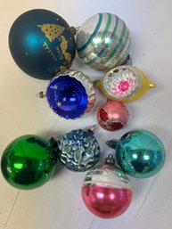 Eclectic Assortment Of Vintage Glass Christmas Ornaments