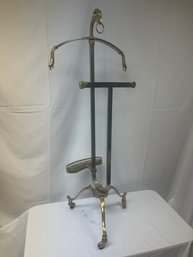 Exquisite Vintage Brass-Accented Men's Valet Stand