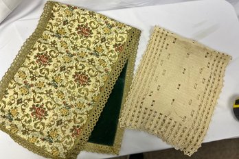 Lot Of Vintage Textiles: Dresser Toppers