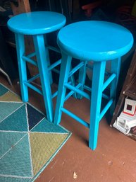 Pair Of Wooden Stools