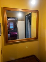 XL Mirror With Wood Frame