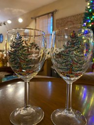 Lenox Christmas Tree Glasses