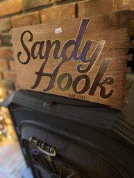 Hand Painted Sandy Hook Sign