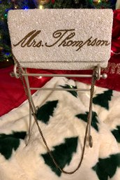 Mrs. Thompson? - Custom Beaded Handbag