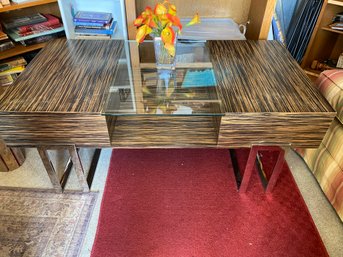 Coffee Table With 2 Drawers & Chrome Legs