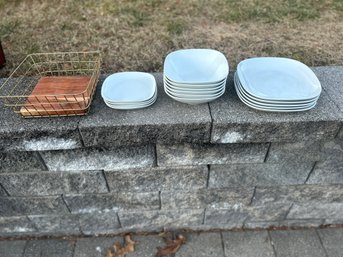 Set Of White Dishes