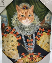 Fancy Cat Portrait On Canvas