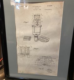 Matted Framed Poster - Patent For Microphone