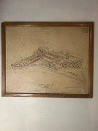 Vintage 1904 Survey Drawing From Waterbury, CT, 'Brass City' - Scovill Mfg Blueprints