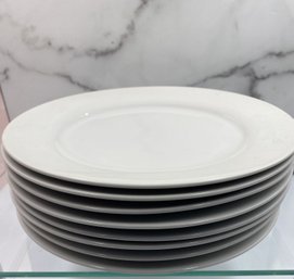 Set Of 8 Pottery Barn Catering Dinner Plates- Microwavable