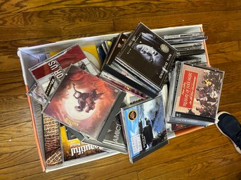 Lot Of Full Box Of Assorted  Music CDs