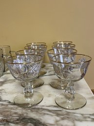 Set Of 8 Vintage Champagne Glasses