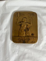Vintage Bausch & Lomb Honorary Science Award Medal Paperweight