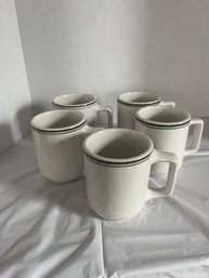 Lot Of 5 Vintage Restaurant Ware Mugs