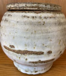 Interesting Clay/Stone Pottery Bowl With Top