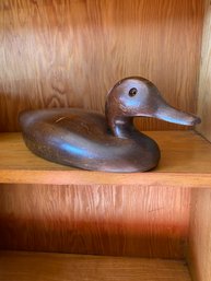 Dark Wood Decoy Duck