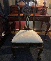 Clawfoot Wide Set  Mahogany Chair