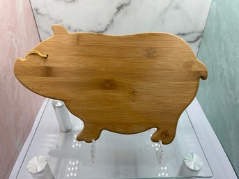 Pig Shaped Serving And Cutting Board By Totally Bamboo - 15-5/8' X 9-1/2'