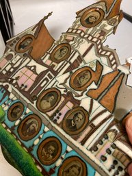 Bavarian Copper & Enameled Picture Frame Castle