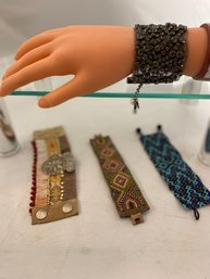 4 Wide Womens Woven Bracelets