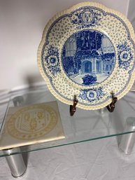 Brynn Mawr University Collectible Plate And Trivet