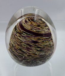 Small Glass Paper Weight - Signed