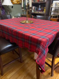 XL Williams Sonoma Red Plaid Tablecloth