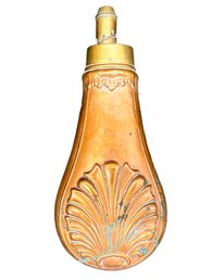 An Early 19th Century Copper And Brass Gun Powder Flask