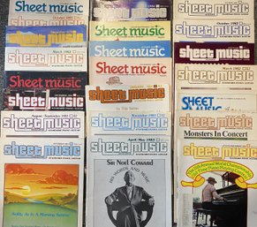 Vintage Late 70s - Early 80s Sheet Music Magazine 21 Issues!