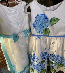 2 Gorgeous Girls Size 6 And 6x Spring Dresses Like Brand New!