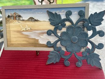 Dcor For The Beach House - Painting And Wood Carving